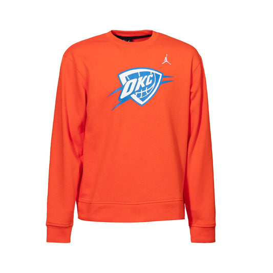 Jordan Sweatshirt Oklahoma City Thunder Jumpman Crew Courtside Statement Team Orange (JR-EY2B7NBG3-THU) Kids