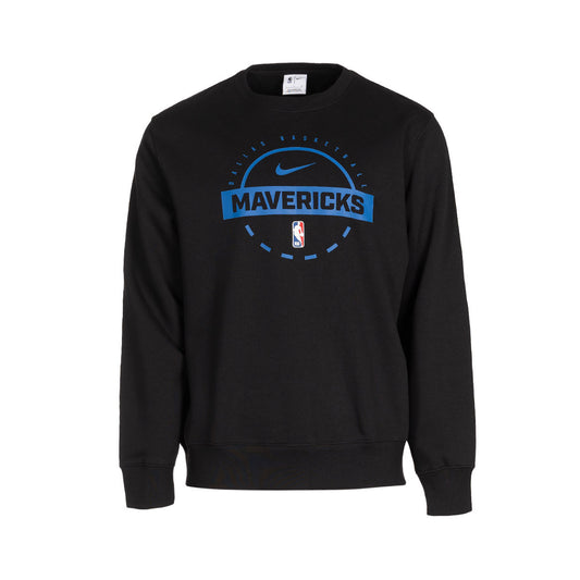 Nike Sweatshirt Dallas Mavericks Club Practice Fleece Crew Black-Game Royal (NI-HM7222-010) Unisex